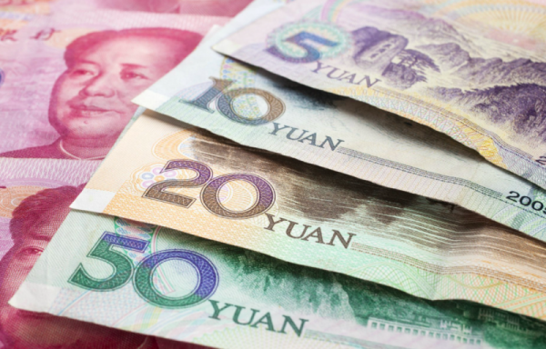 CNY price at banks increased slightly