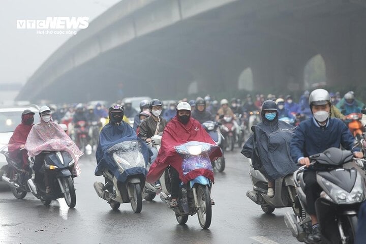 On the morning of March 18, drizzle continued in the plains and coastal areas of the North. (Illustration: Khong Chi)