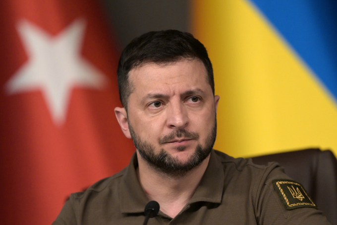 Президент Украины Владимир Зеленский на пресс-конференции в Стамбуле, Турция, 7 июля. Фото: AFP