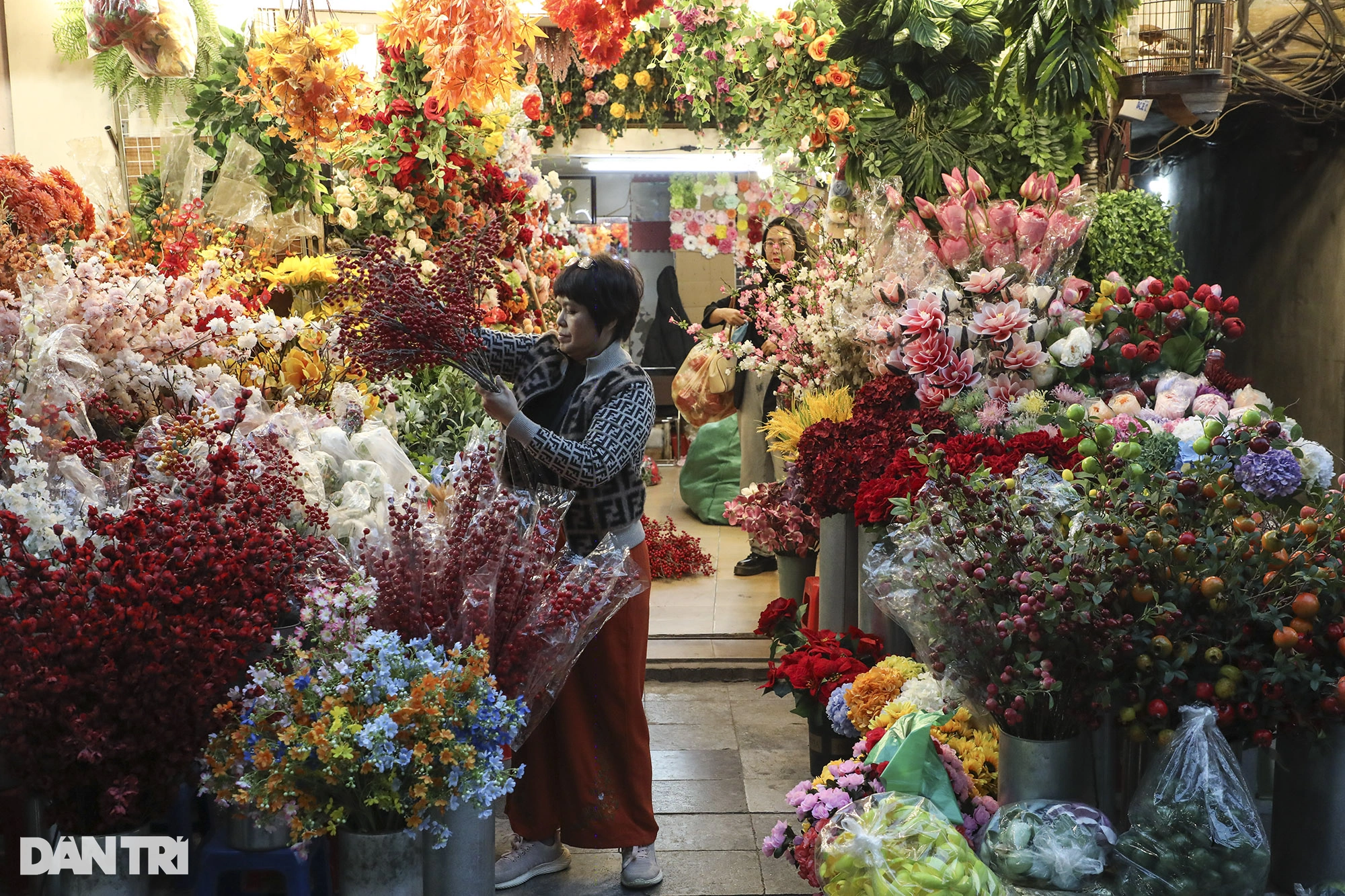 Le marché aux fleurs de Hang Luoc ouvre et commence à attirer les clients qui font leurs achats pour le Têt