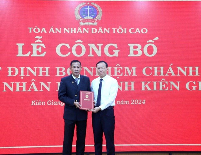 Herr Vo Ke Nghiep wurde zum Vorsitzenden Richter des Volksgerichts der Provinz Kien Giang ernannt.