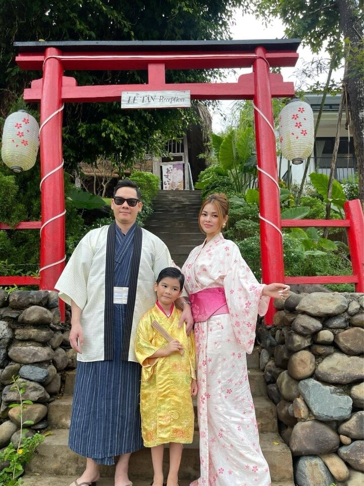 La pequeña familia de la actriz Ha Anh.