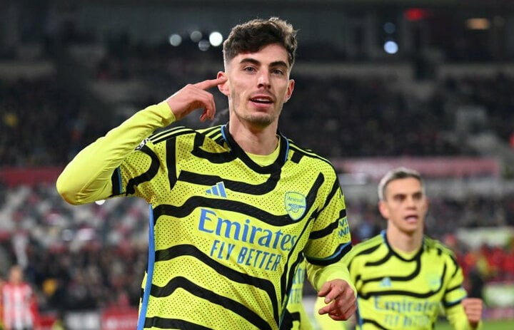 Kai Havertz marca para el Arsenal.