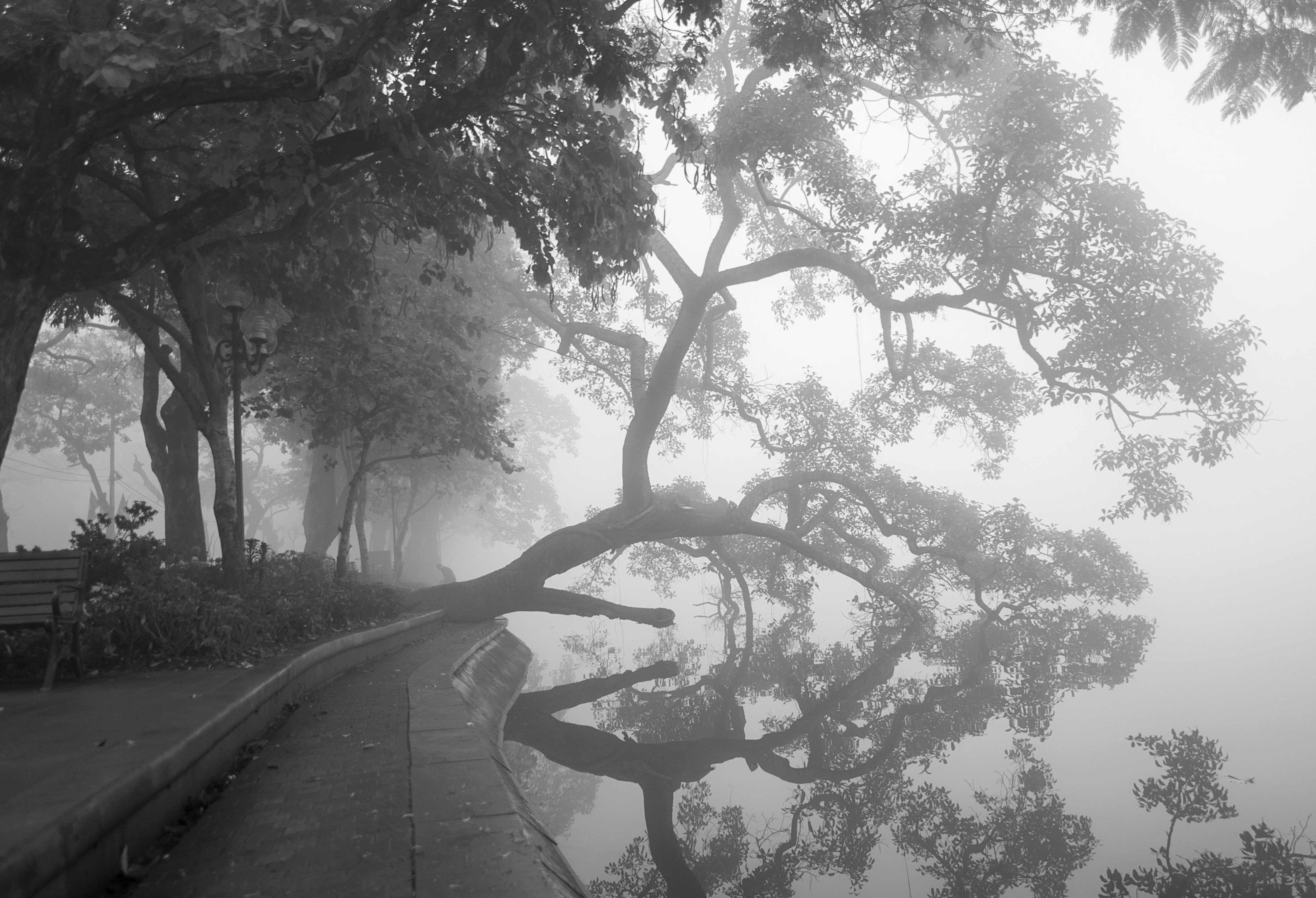 Hoan Kiem Lake on a winter morning