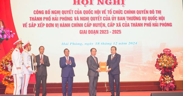 Le président de l'Assemblée nationale présente une résolution sur l'organisation du gouvernement urbain de la ville de Hai Phong