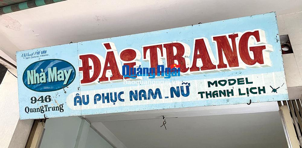 One of the few hand-painted signs still existing in Quang Ngai City. Photo: Thien Di