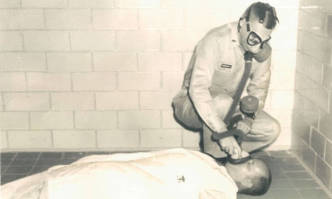 Un essai d'armes chimiques sur des humains a été effectué à Edgewood en septembre 1957. Photo : Baltimore Sun