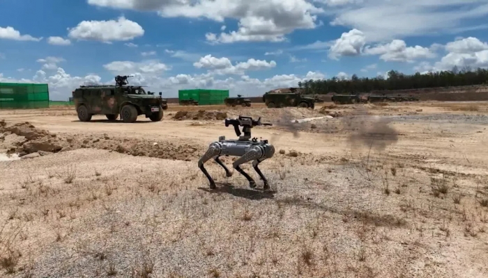 L'armée chinoise présente un chien robot porteur de fusil