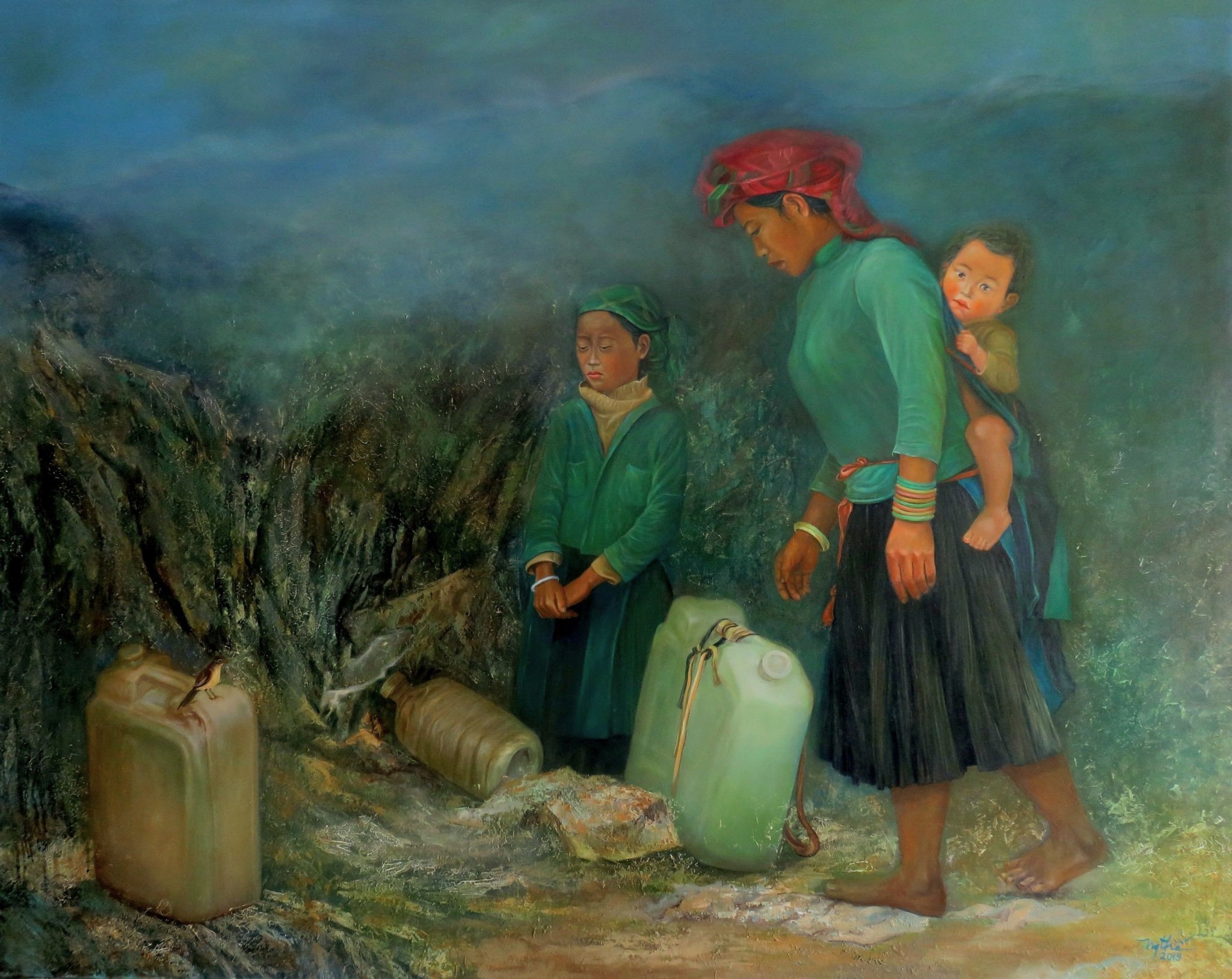 ‘Phía thung sâu’ lột tả vẻ đẹp Hà Giang qua tranh sơn dầu- Ảnh 3.