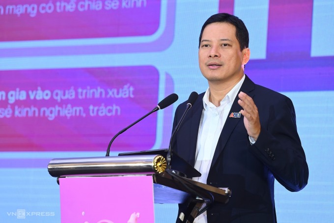 Director of the Department of Radio, Television and Electronic Information Le Quang Tu Do shares about the Tin campaign. Photo: Giang Huy