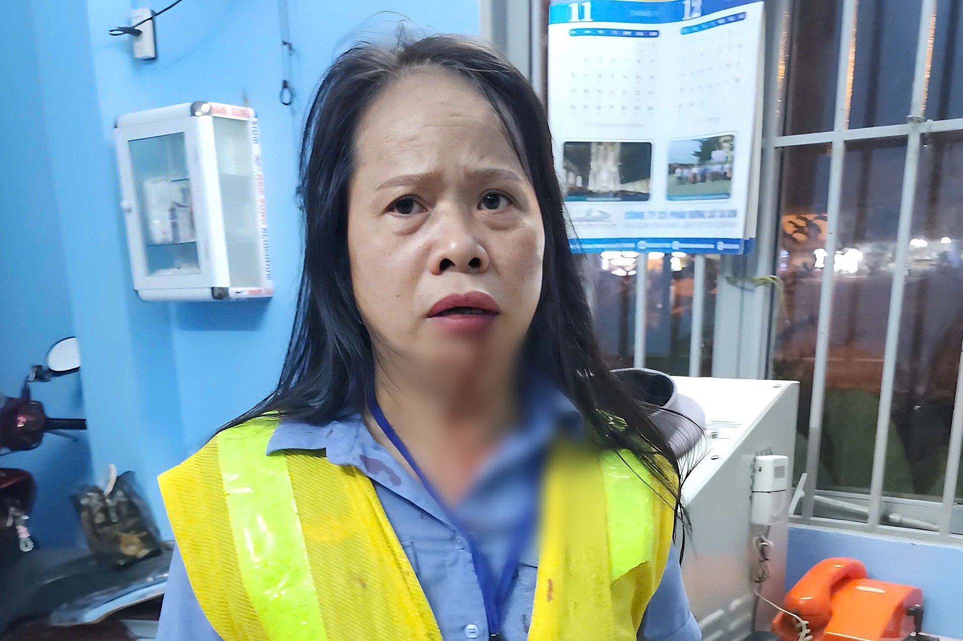 Health status of female train crossing guard assaulted in HCMC