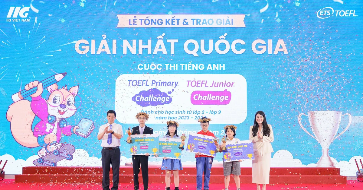 Trao giải cuộc thi tiếng Anh dành cho học sinh tiểu học và trung học cơ sở