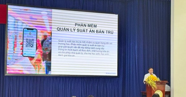 Lần đầu tiên đánh giá bữa ăn bán trú hằng ngày của 100 trường qua phần mềm