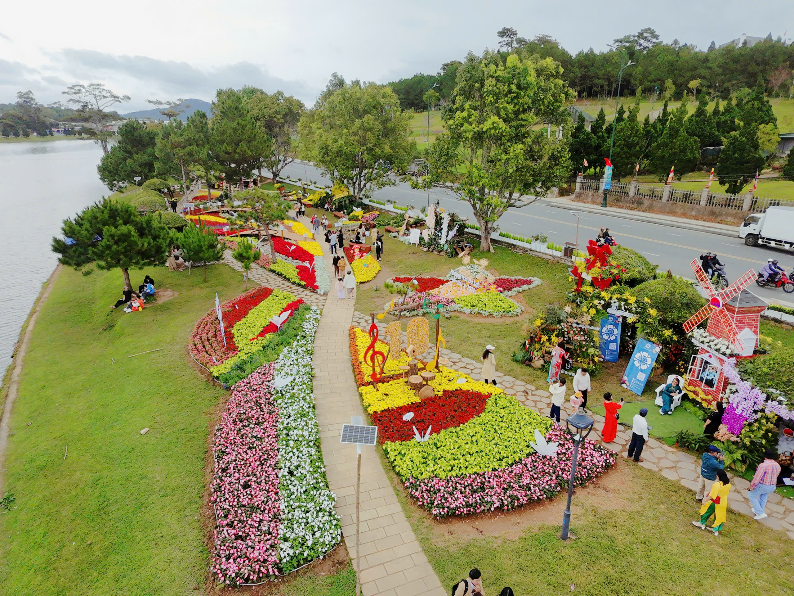 Check-in cùng bonsai khổng lồ, phố hoa khoe sắc tại Festival Hoa Đà Lạt - Ảnh 1.