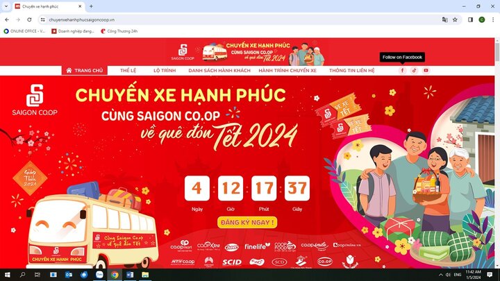 Đăng ký chuyến xe hạnh phúc cùng Saigon Co.op về quê đón Tết.