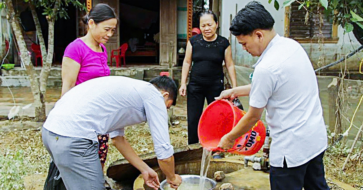 2 steps to clean water after flood