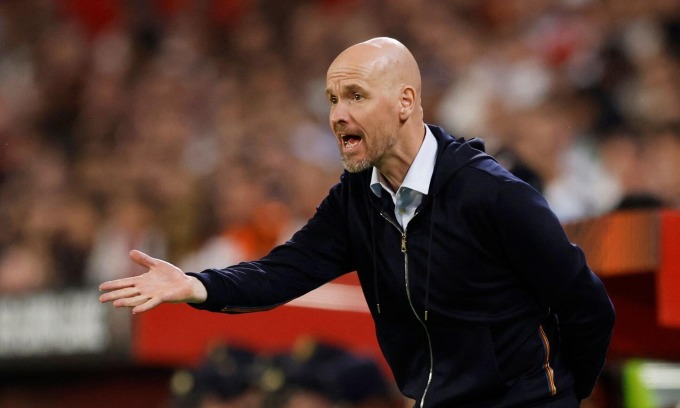 Ten Hag luôn đòi hỏi cao nhất ở bản thân ông cũng như các cầu thủ khi làm việc tại Man Utd. Ảnh: Reuters