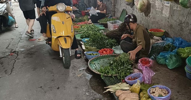 Hai Phong and Quang Ninh people stock up on pork and vegetables before storm No. 3