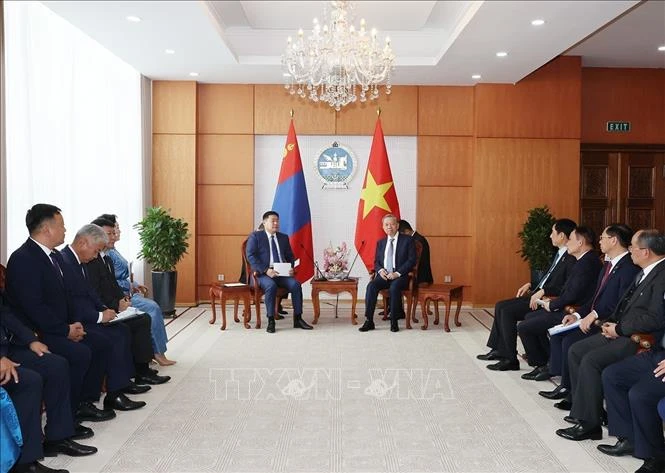 [Ảnh] Tổng Bí thư, Chủ tịch nước hội kiến lãnh đạo Mông Cổ ảnh 2