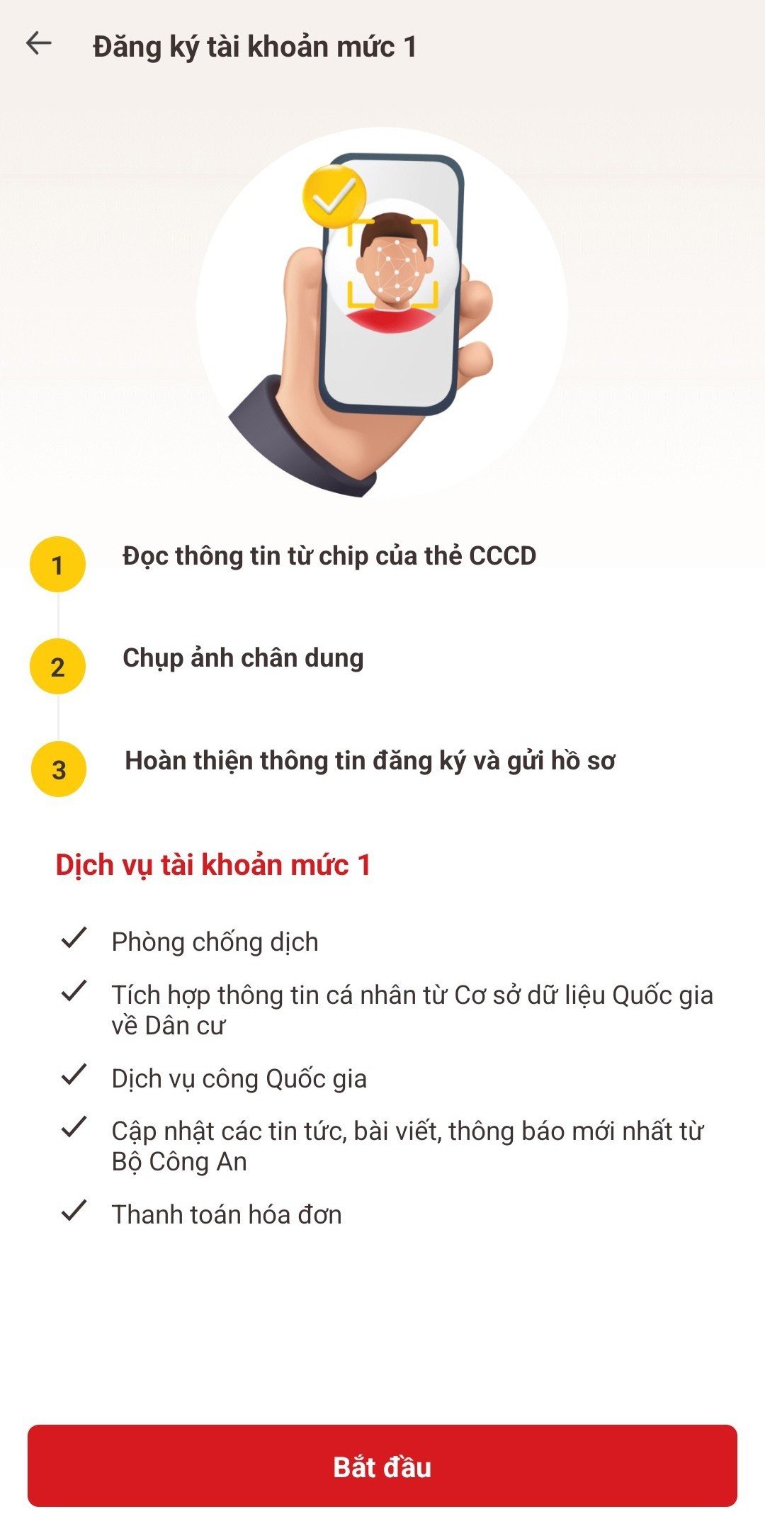 Cách thức đăng ký tài khoản định danh điện tử