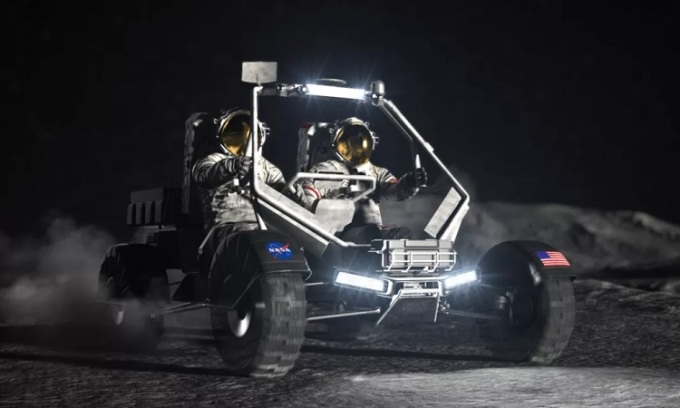 Dibujo de una simulación del vehículo lunar de próxima generación. Foto: NASA