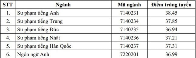 Điểm chuẩn trường Đại học Ngoại ngữ: Ngành nào cao chót vót? ảnh 1