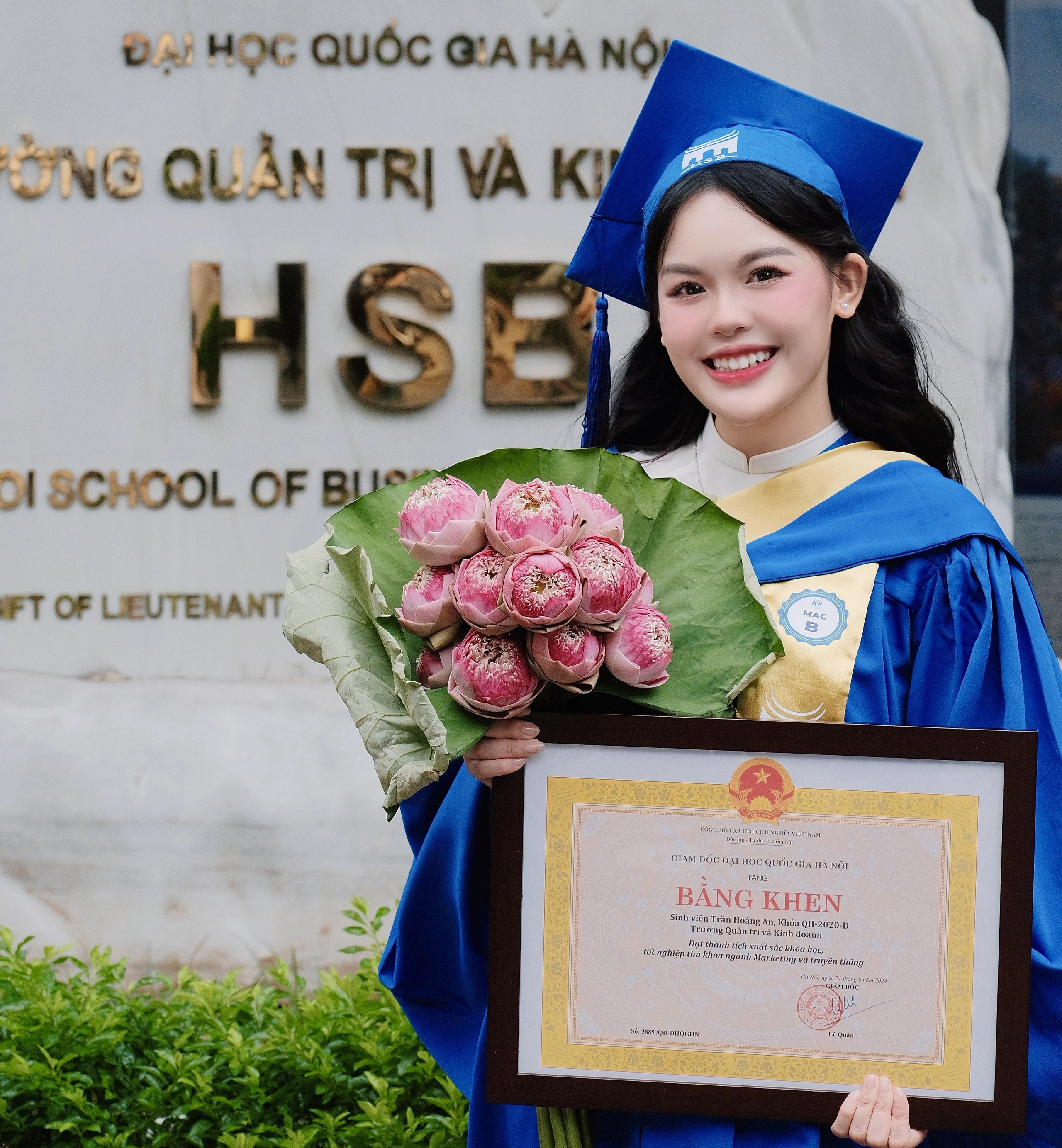 Female valedictorian tells story of learning 'Learning to understand, understanding to learn'