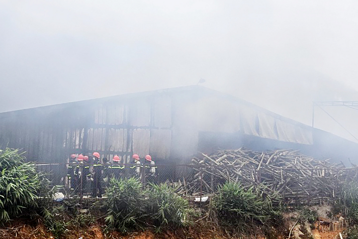 Im Inneren der Anlage befanden sich viele brennbare Materialien, was das Löschen des Feuers erschwerte.