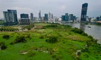 Estado actual del terreno renovado para ampliar el Parque del Río Saigón