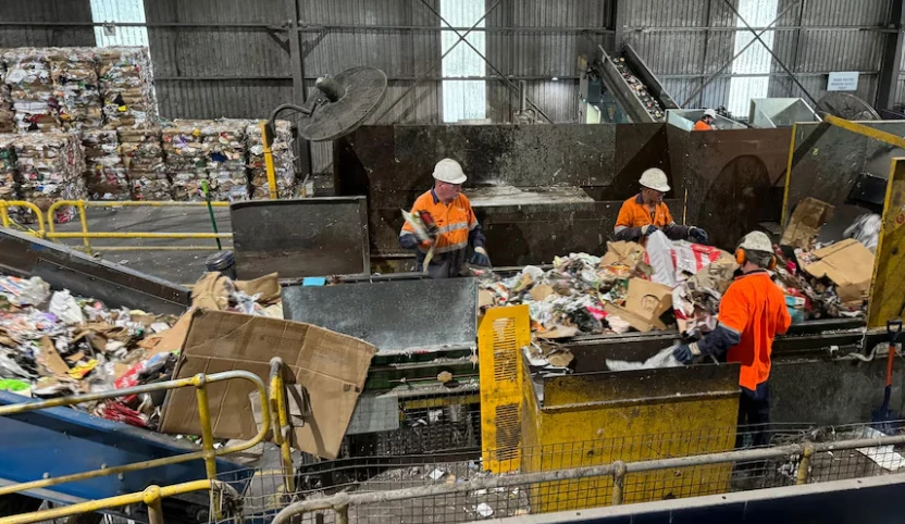 An electronic waste recycling plant in Australia. Photo: ABC