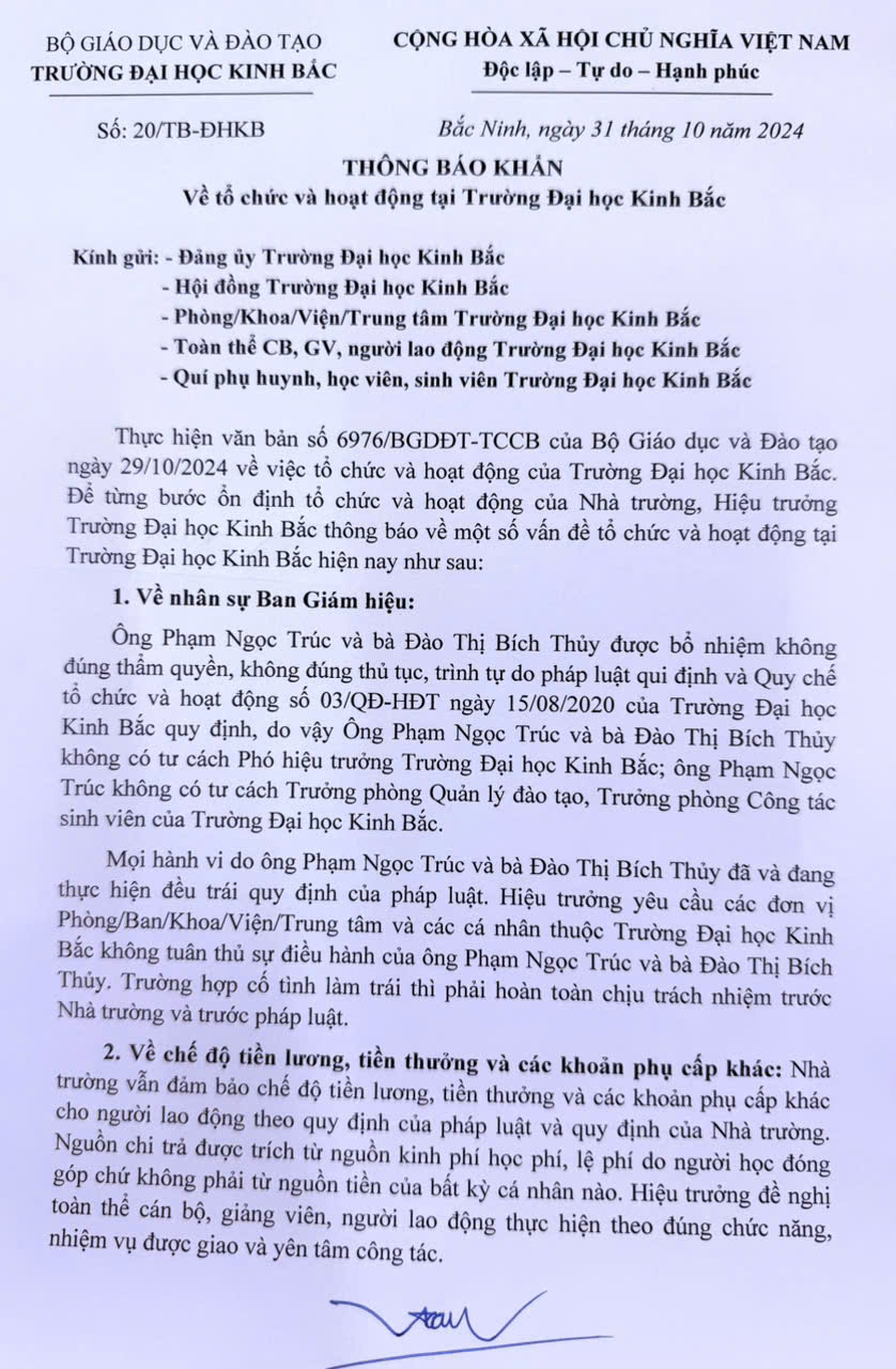 160 sinh viên Trường ĐH Kinh Bắc nhận bằng tốt nghiệp bất hợp pháp: Phương án giải quyết ra sao? - Ảnh 3.