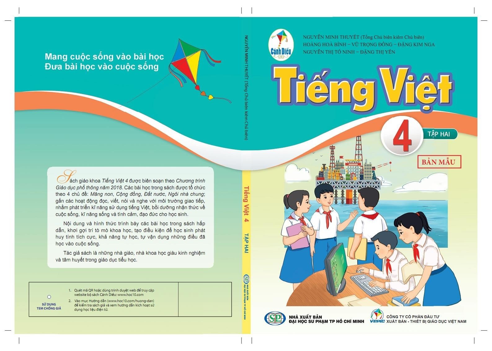 Das Bild der Bohrinsel ist auch auf dem Cover des Vietnamesisch-Lehrbuchs der vierten Klasse zu sehen.