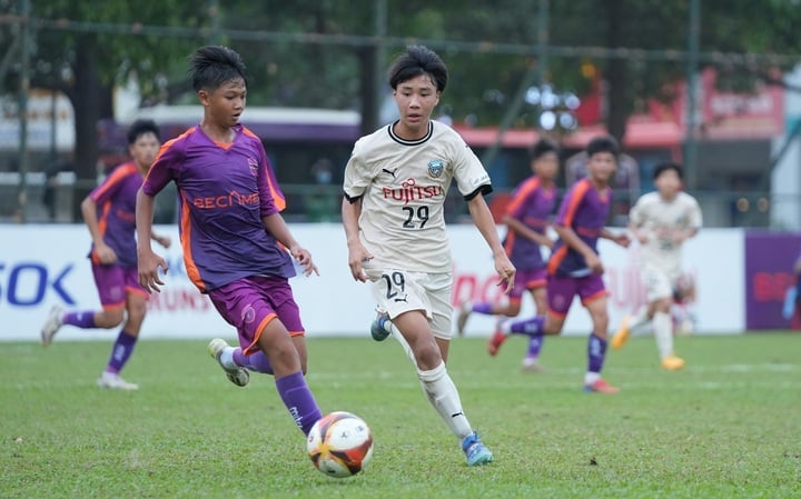 U13 Bình Dương đánh bại đội trẻ Kawasaki Frontale trong trận khai mạc giải bóng đá thiếu niên quốc tế U13 Việt Nam - Nhật Bản 2024.