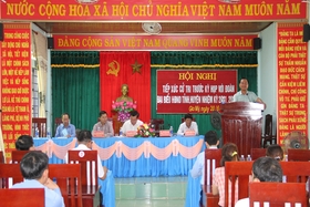 Meeting with voters in Gio My commune, Gio Linh district and Ward 1, Dong Thanh ward, Dong Ha city