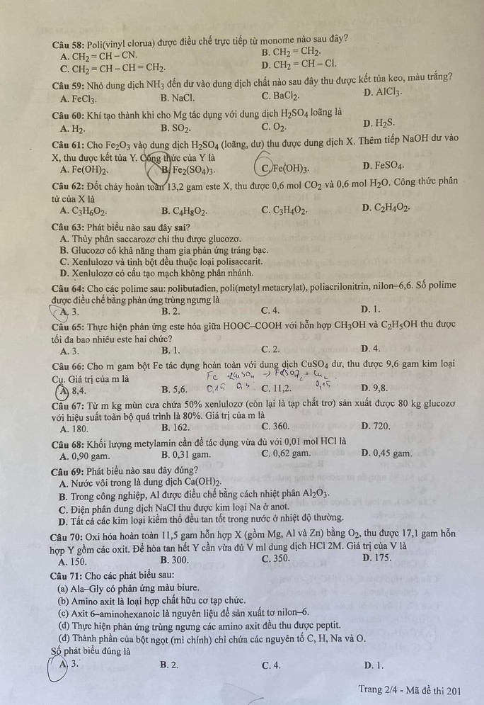 Exam details, answers for physics, chemistry, biology, photo 10