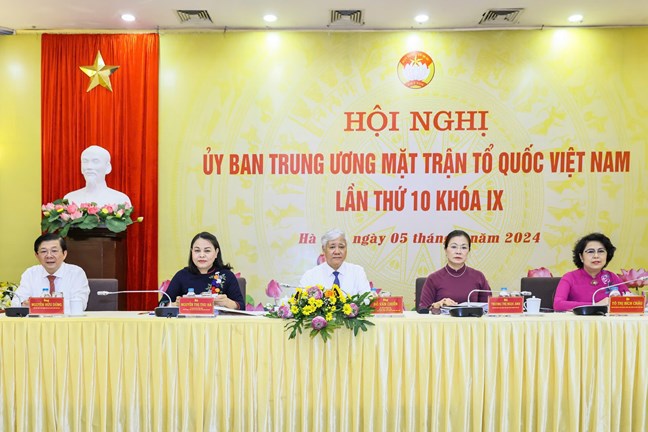 Chủ trì Hội nghị Ủy ban T.Ư MTTQ Việt Nam lần thứ 10, khóa IX, nhiệm kỳ 2019-2024