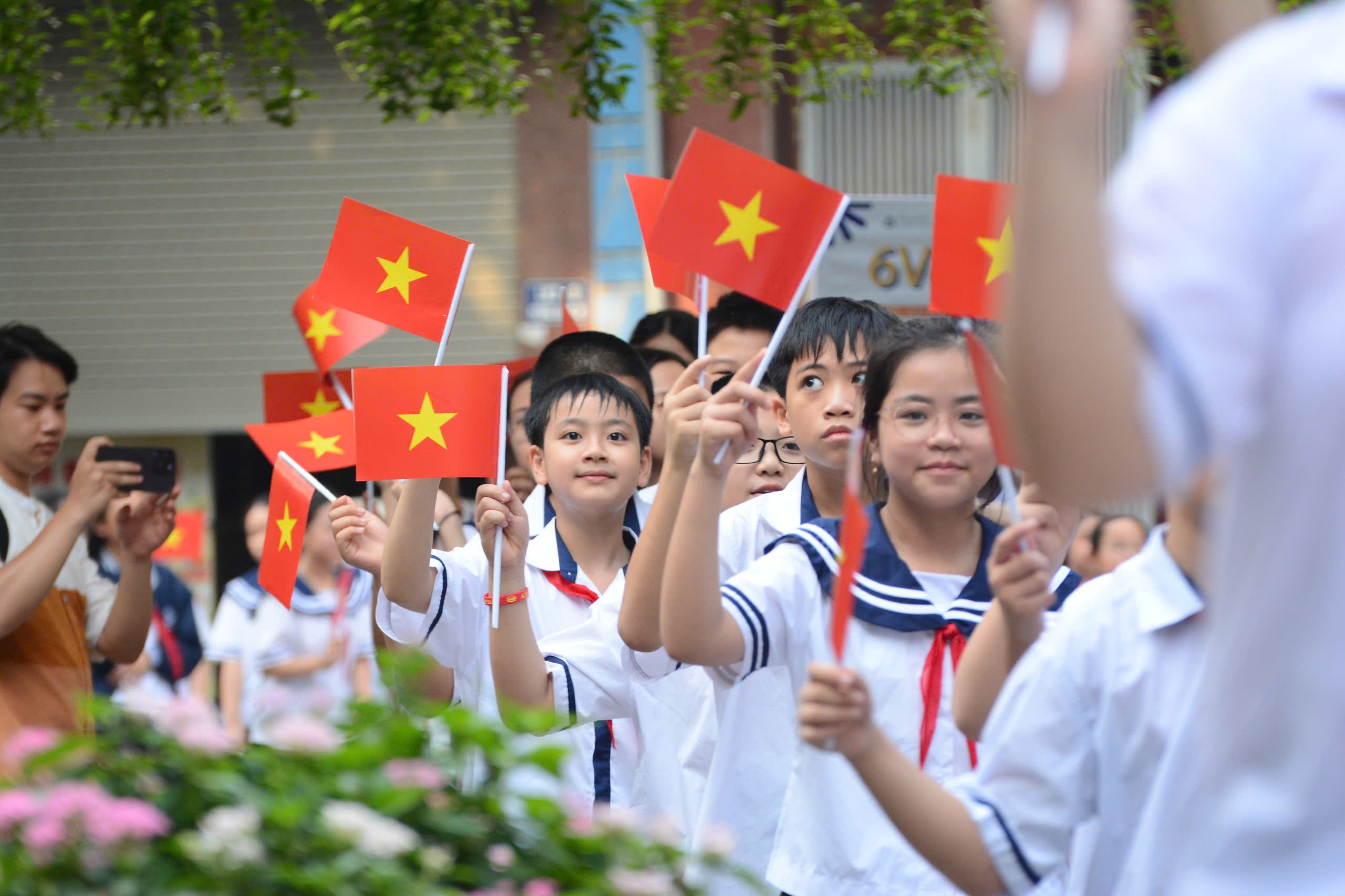 Estudiantes asisten a la Ceremonia de Apertura del año escolar 2024-2025. Foto: Quoc Viet