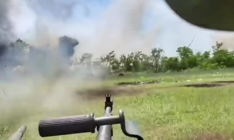 Украинское наступление остановлено российским танком