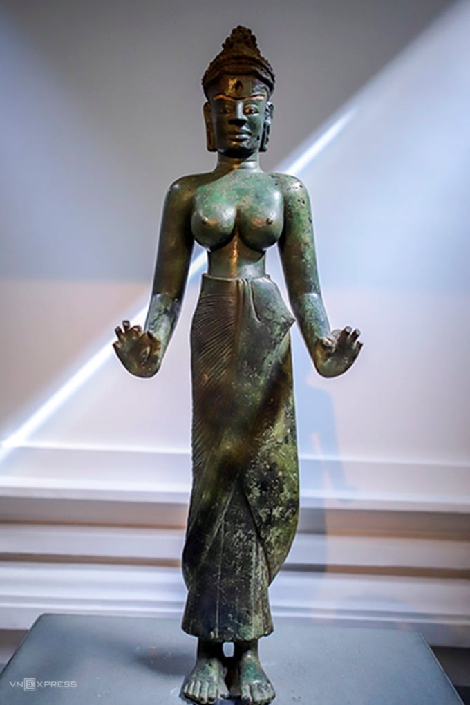 Statue des Bodhisattva Tara, ausgestellt im Da Nang Museum für Cham-Skulpturen. Foto: Nguyen Dong