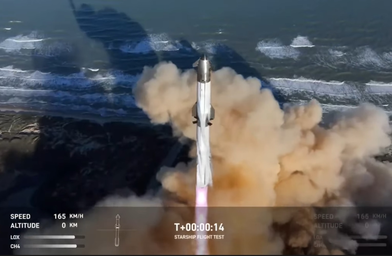 Структура космического корабля SpaceX в космосе