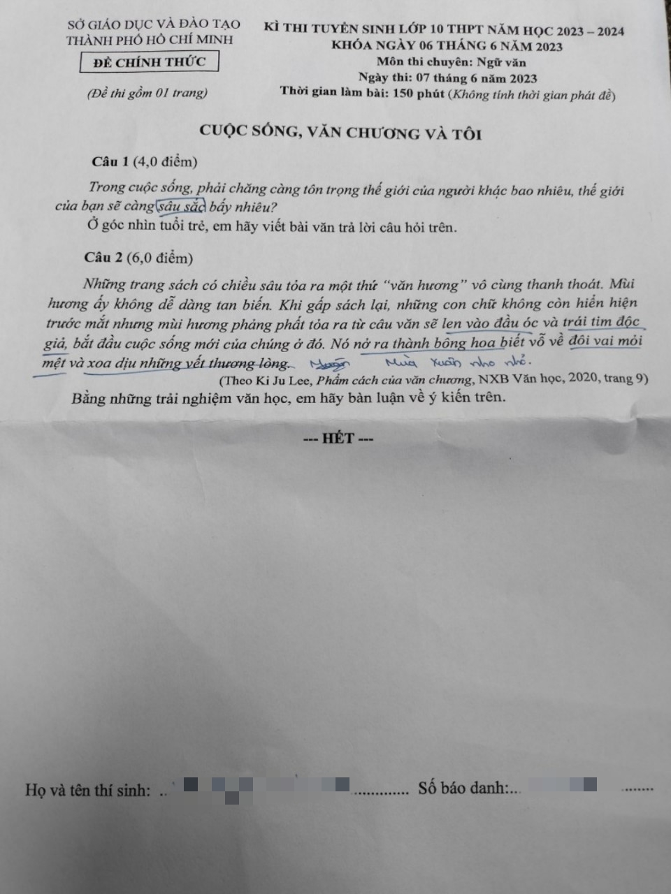 Hình ảnh sau khi kết thúc bài thi môn chuyên kỳ thi tuyển sinh lớp 10  - Ảnh 8.