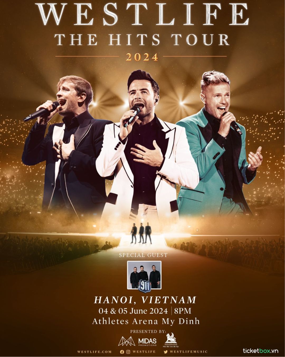 Vé đêm nhạc Westlife tại Hà Nội: Vé giá rẻ 