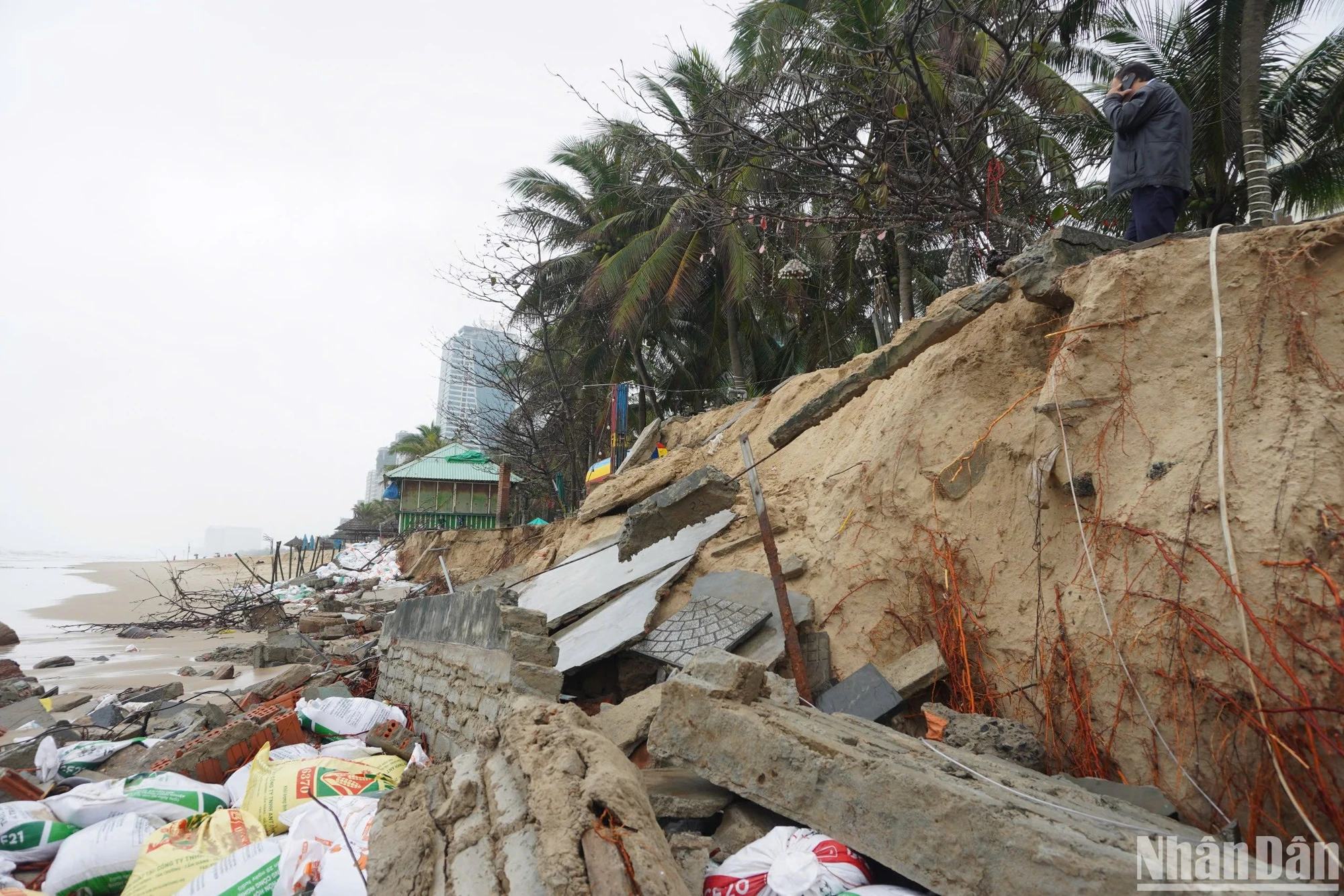 [Photo] More than 100m of Da Nang coastline was eroded by waves, seriously damaged photo 2
