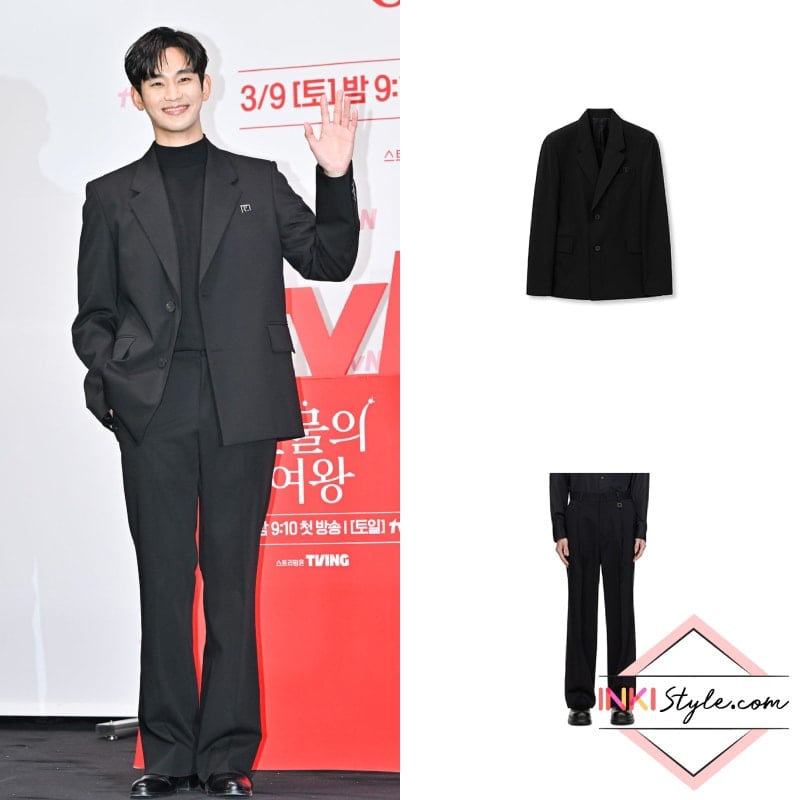 김수현이 입은 슈트의 가격은 약 3,300만 동(약 1억 2천만 원)이 넘는다. 사진: 잉키스타일