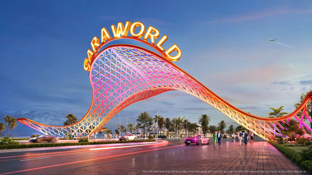 The iconic CaraWorld welcome gate, a greeting from Cam Ranh to the world, will be completed in March 2025.