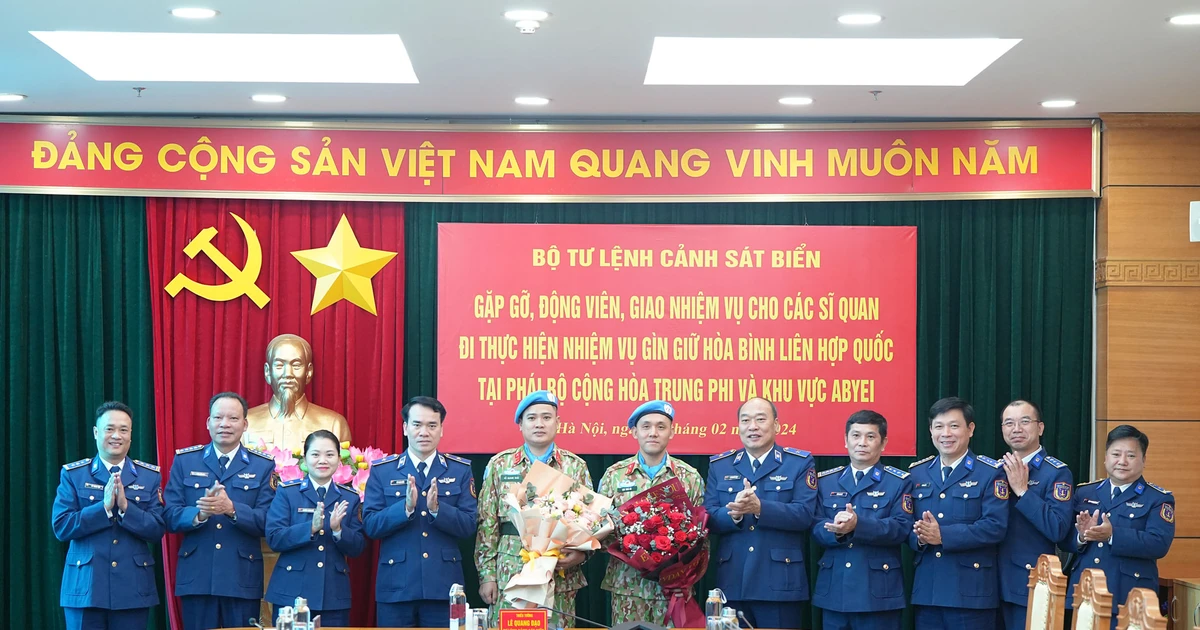 Gặp mặt, động viên sĩ quan Cảnh sát biển Việt Nam tham gia nhiệm vụ gìn giữ hòa bình Liên hợp quốc