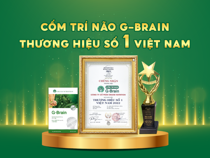 그랜드 뉴트리션의 G-브레인 브레인 토닉 제품이 베트남에서 1위 브랜드라는 타이틀을 받았습니다.