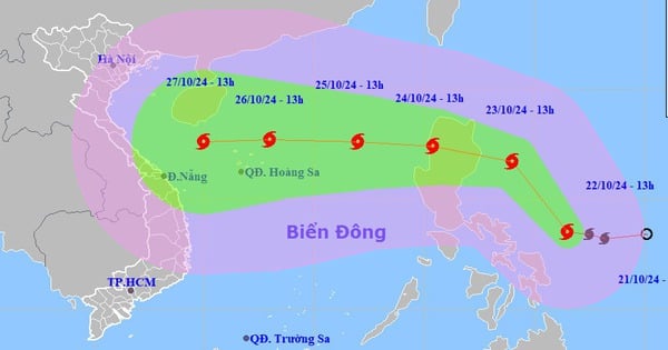 Vào Biển Đông, bão TRAMI mạnh cấp mấy?