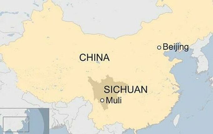 Localisation province du Sichuan. Graphiques : BBC