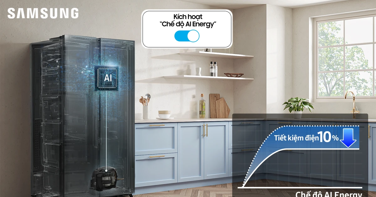 Refrigerador Samsung Side by Side con aplicación de inteligencia artificial